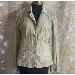 Johnny Was Embroidery Cotton Blazer Sz M